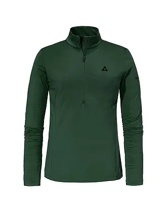 SCHÖFFEL | Damen Unterzieh Zipshirt Style Pine | dunkelgrün